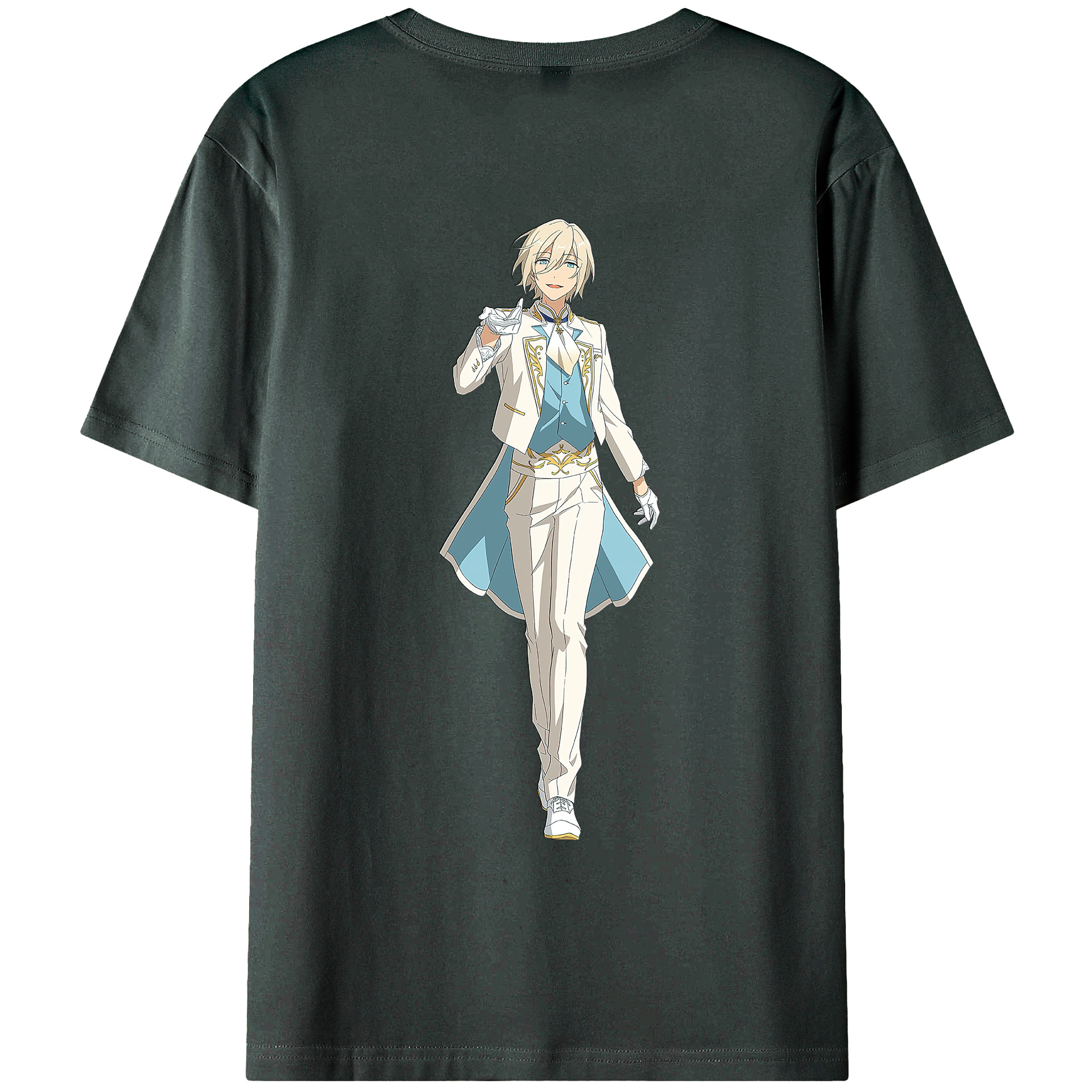 （画像用） あんさんぶるスターズ! Ensemble Stars 綿100％ メンズ半袖Tシャツ（バックプリント） 通気性